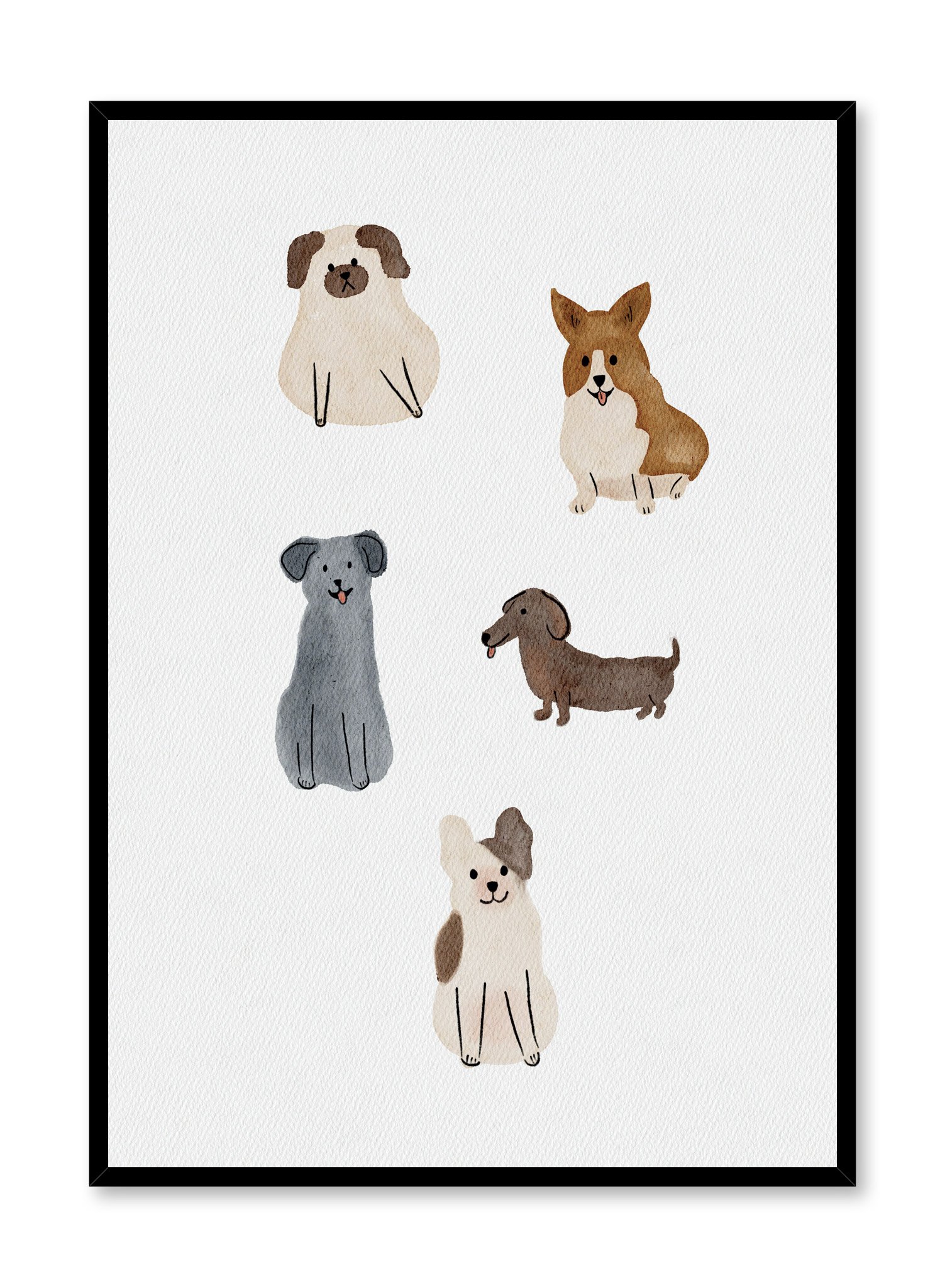 Woof Poster Prints Wall Art Gift For Home Decoration 12x18 16x24 20x30 24x36 Inches
