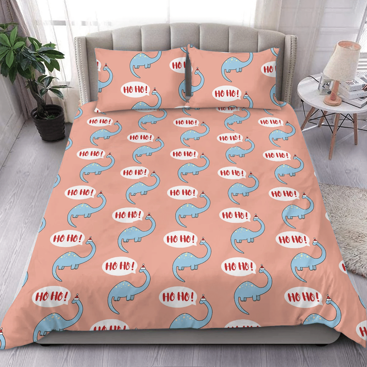 dinosaur christmas bedding