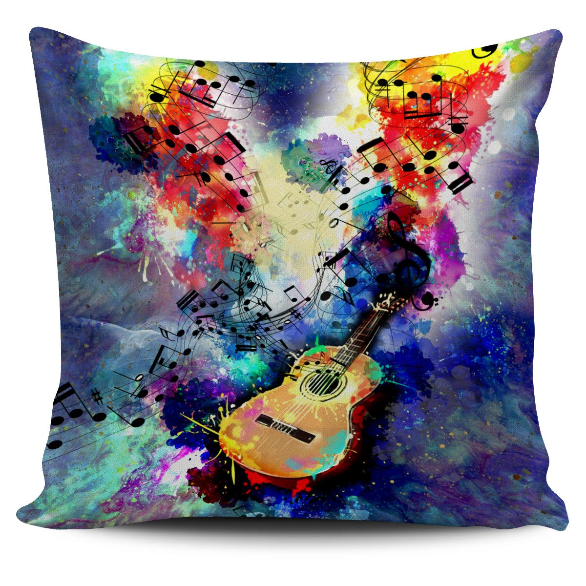 Artistic Guitar Pillow Cover Square Pillow Decorative Gift For Home Decoration 45x45cm