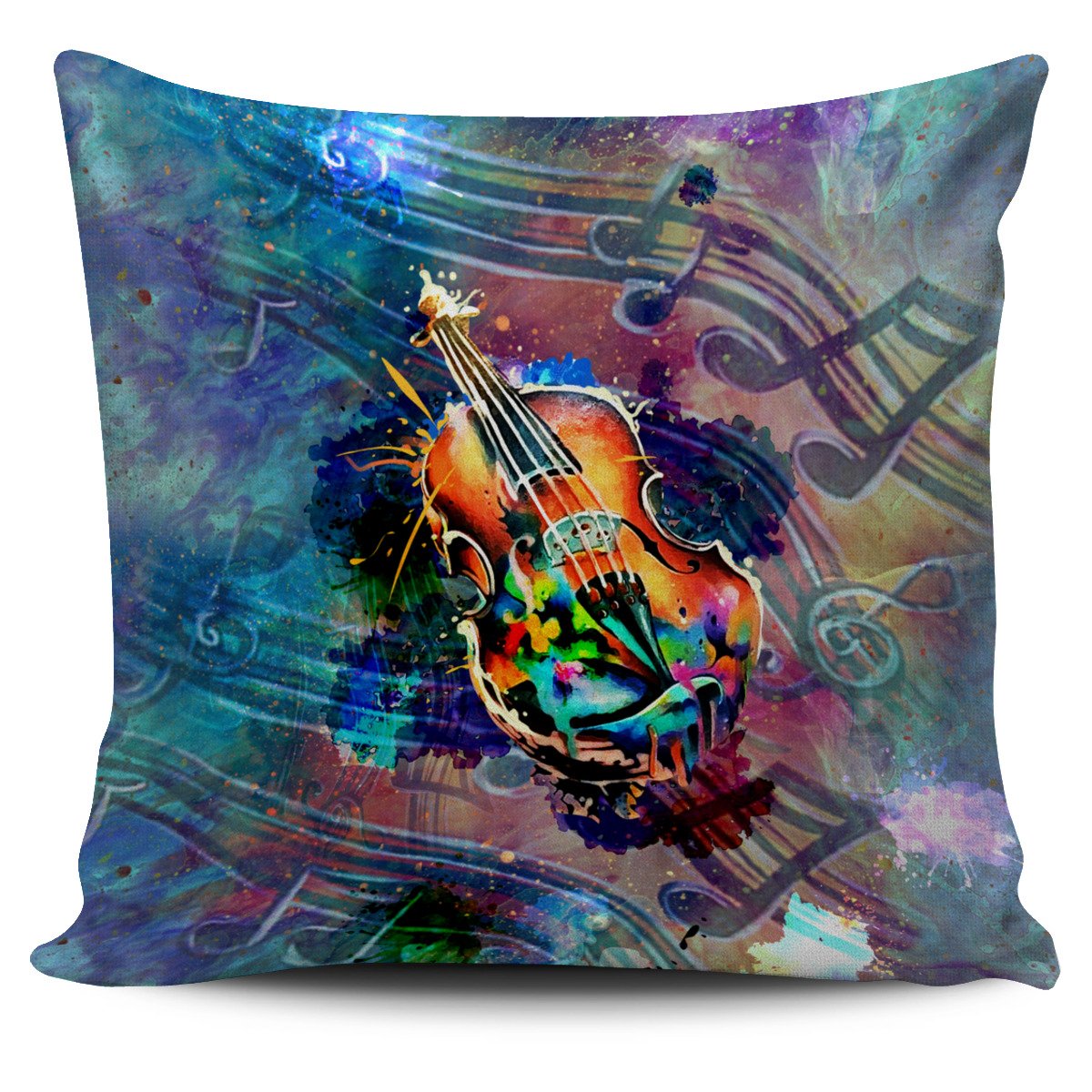 Artistic Violin Pillow Cover Square Pillow Decorative Gift For Home Decoration 45x45cm