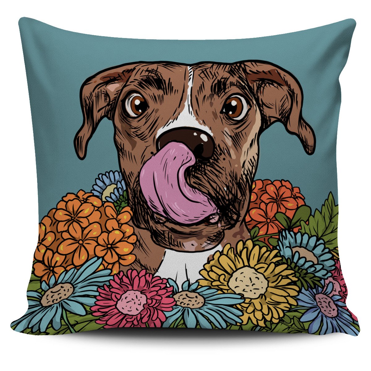 Illustrated Boxer Pillow Cover Square Pillow Decorative Gift For Home Decoration 45x45cm