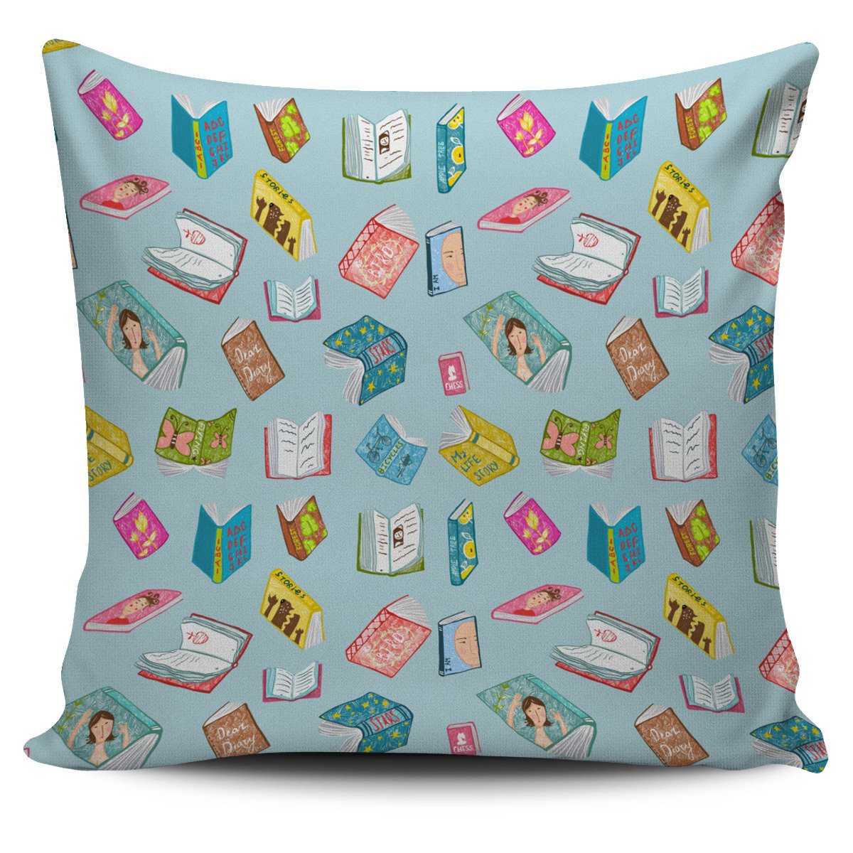 Levitating Books Pillow Cover Square Pillow Decorative Gift For Home Decoration 45x45cm
