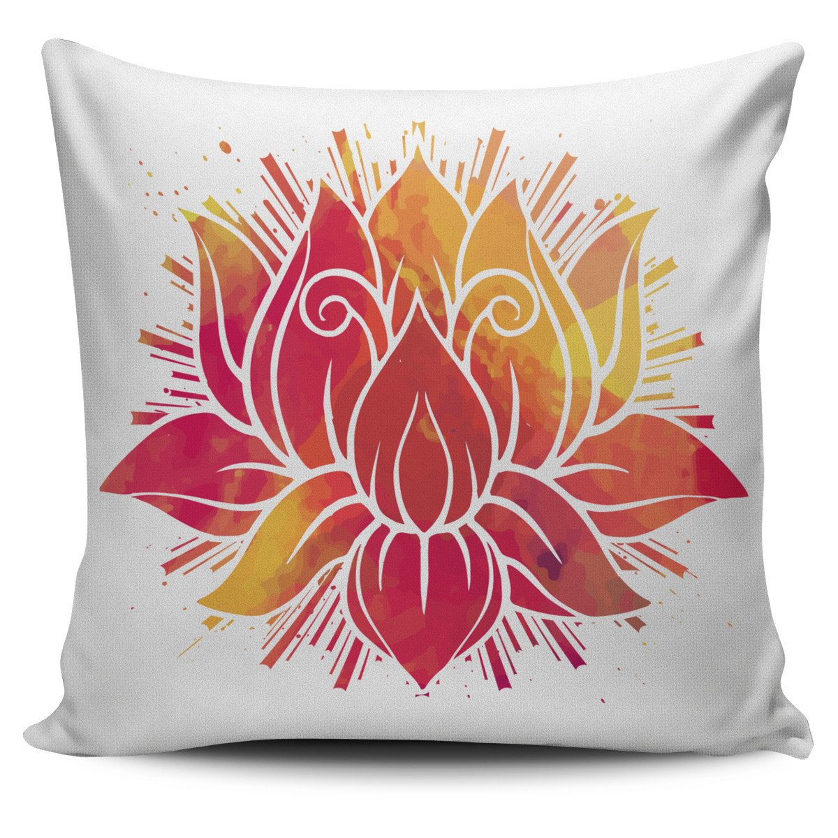 Lotus Flower Pillow Cover Square Pillow Decorative Gift For Home Decoration 45x45cm