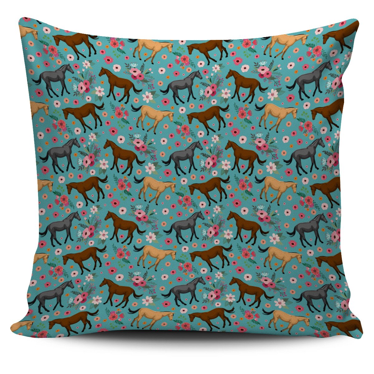 Quarter Horse Flower Pillow Cover Square Pillow Decorative Gift For Home Decoration 45x45cm
