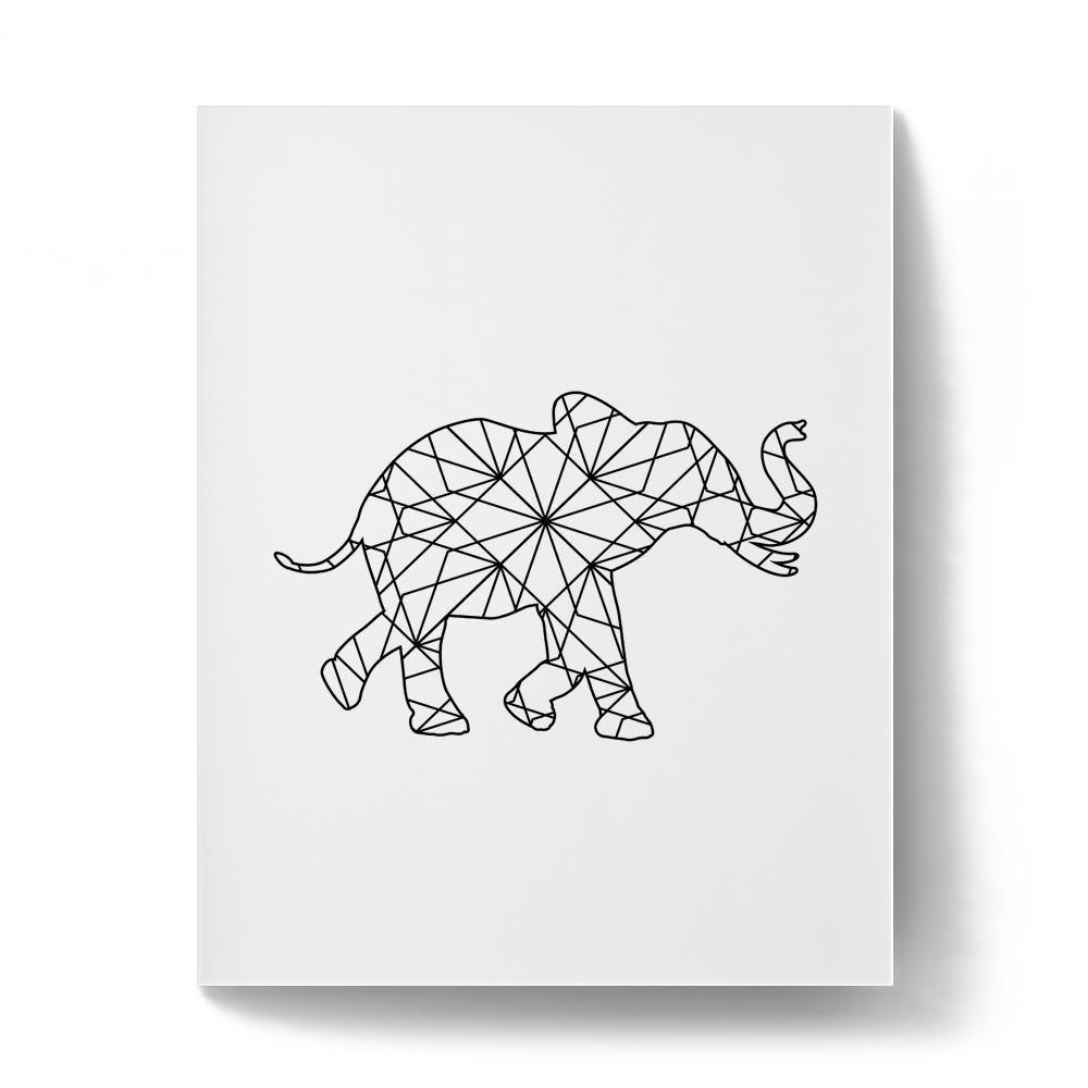 Geometric Elephant Poster Prints Wall Art Gift For Home Decoration12x18 16x24 24x36 32x48 Inches